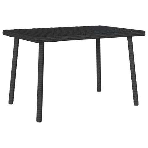 VidaXL Stolik kawowy ogrodowy prostokątny czarny 60x40x37cm polirattan