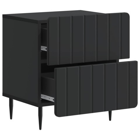 VidaXL Szafka Nocna Czarny 43 x 34,5 x 49,5 cm Drewno inżynieryjne