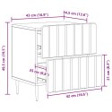 VidaXL Szafka Nocna Stare drewno 43 x 34,5 x 49,5 cm