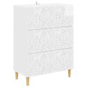 VidaXL Szafka z Szufladami Biały wysoki połysk 66 x 34,5 x 90 cm