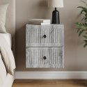 VidaXL Wisząca Szafka Nocna Szary Sonoma 33 x 34,5 x 40 cm
