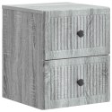 VidaXL Wisząca Szafka Nocna Szary Sonoma 33 x 34,5 x 40 cm