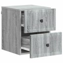 VidaXL Wisząca Szafka Nocna Szary Sonoma 33 x 34,5 x 40 cm