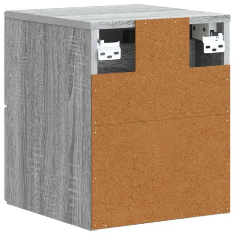 VidaXL Wisząca Szafka Nocna Szary Sonoma 33 x 34,5 x 40 cm