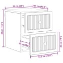 VidaXL Wisząca Szafka Nocna Szary Sonoma 33 x 34,5 x 40 cm