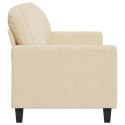 VidaXL 3-osobowa sofa, kremowa, 180 cm, tapicerowana tkaniną