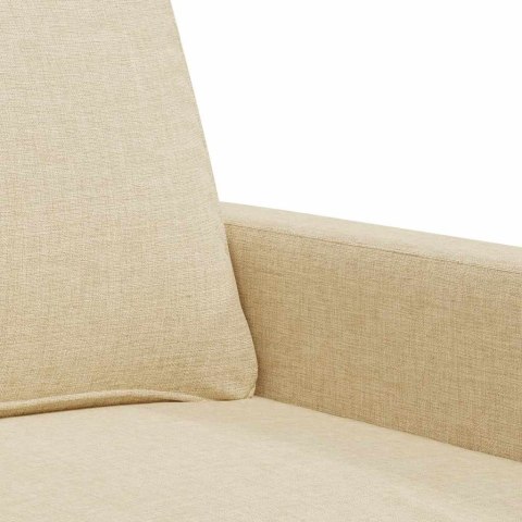 VidaXL 3-osobowa sofa, kremowa, 180 cm, tapicerowana tkaniną