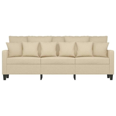 VidaXL 3-osobowa sofa, kremowa, 180 cm, tapicerowana tkaniną