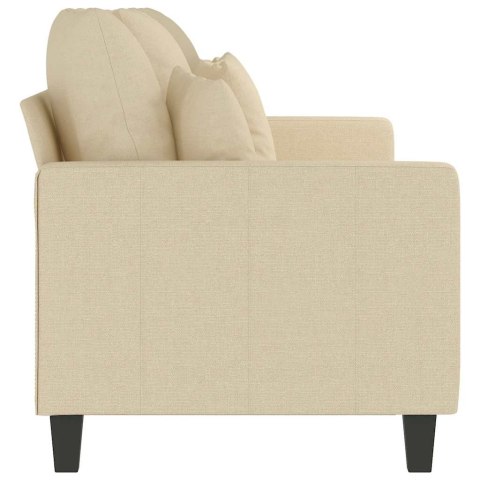 VidaXL 3-osobowa sofa, kremowa, 180 cm, tapicerowana tkaniną