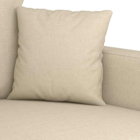 VidaXL 3-osobowa sofa, kremowa, 180 cm, tapicerowana tkaniną