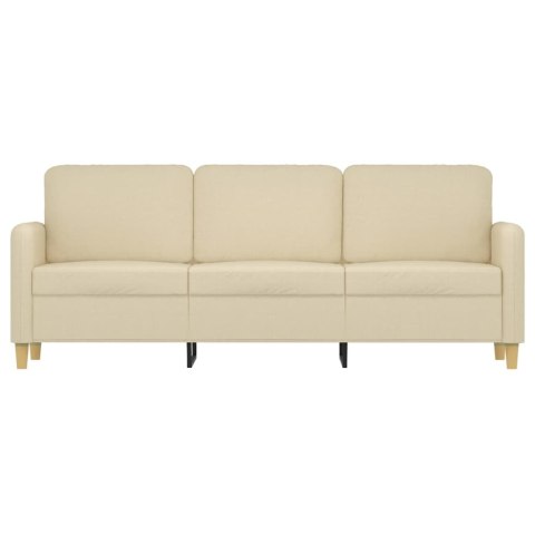 VidaXL 3-osobowa sofa, kremowa, 180 cm, tapicerowana tkaniną