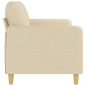 VidaXL 3-osobowa sofa, kremowa, 180 cm, tapicerowana tkaniną