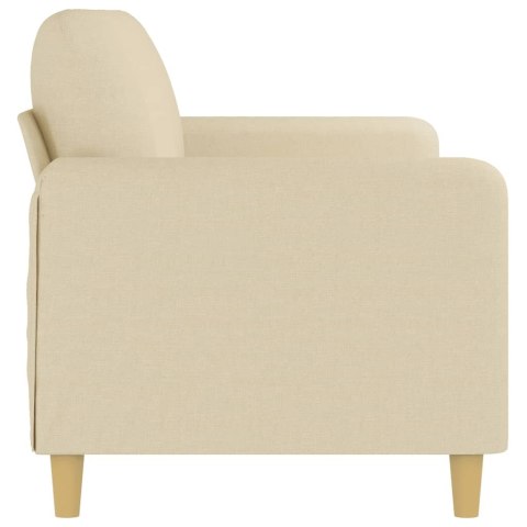 VidaXL 3-osobowa sofa, kremowa, 180 cm, tapicerowana tkaniną