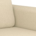 VidaXL 3-osobowa sofa, kremowa, 180 cm, tapicerowana tkaniną