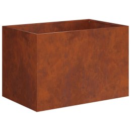 VidaXL Doniczka ogrodowa Rdzawy 60 x 40 x 40 cm Stal kortenowska
