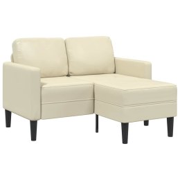 VidaXL Sofa 2-osobowa z leżanką w kształcie litery L, kremowa, 125 cm