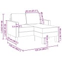 VidaXL Sofa 2-osobowa z leżanką w kształcie litery L, kremowa, 125 cm