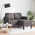 VidaXL Sofa 2-osobowa z szezlongiem w kształcie litery L Szara 125 cm
