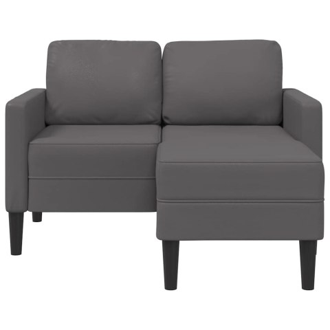 VidaXL Sofa 2-osobowa z szezlongiem w kształcie litery L Szara 125 cm