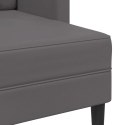 VidaXL Sofa 2-osobowa z szezlongiem w kształcie litery L Szara 125 cm