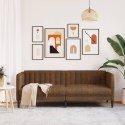 VidaXL Sofa 3-os., brązowa, sztuczna skóra zamszowa