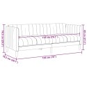 VidaXL Sofa 3-os., brązowa, sztuczna skóra zamszowa