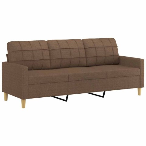 VidaXL Sofa 3-osobowa, brązowa, 180 cm, tapicerowana tkaniną