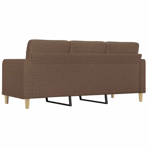 VidaXL Sofa 3-osobowa, brązowa, 180 cm, tapicerowana tkaniną