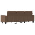 VidaXL Sofa 3-osobowa, brązowa, 180 cm, tapicerowana tkaniną