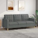 VidaXL Sofa 3-osobowa, ciemnoszara, 180 cm, tapicerowana tkaniną