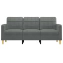 VidaXL Sofa 3-osobowa, ciemnoszara, 180 cm, tapicerowana tkaniną