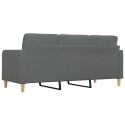 VidaXL Sofa 3-osobowa, ciemnoszara, 180 cm, tapicerowana tkaniną