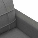 VidaXL Sofa 3-osobowa, ciemnoszara, 180 cm, tapicerowana tkaniną