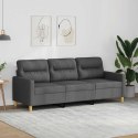 VidaXL Sofa 3-osobowa, ciemnoszara, 180 cm, tapicerowana tkaniną