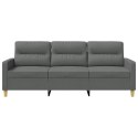 VidaXL Sofa 3-osobowa, ciemnoszara, 180 cm, tapicerowana tkaniną