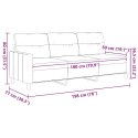 VidaXL Sofa 3-osobowa, ciemnoszara, 180 cm, tapicerowana tkaniną