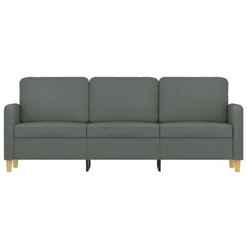 VidaXL Sofa 3-osobowa, ciemnoszara, 180 cm, tapicerowana tkaniną