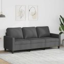 VidaXL Sofa 3-osobowa, ciemnoszara, 180 cm, tapicerowana tkaniną