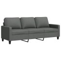 VidaXL Sofa 3-osobowa, ciemnoszara, 180 cm, tapicerowana tkaniną