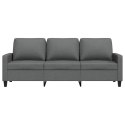 VidaXL Sofa 3-osobowa, ciemnoszara, 180 cm, tapicerowana tkaniną