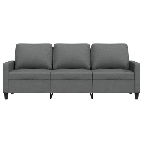 VidaXL Sofa 3-osobowa, ciemnoszara, 180 cm, tapicerowana tkaniną