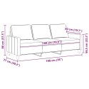 VidaXL Sofa 3-osobowa, ciemnoszara, 180 cm, tapicerowana tkaniną
