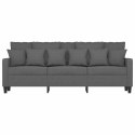 VidaXL Sofa 3-osobowa, ciemnoszara, 180 cm, tapicerowana tkaniną