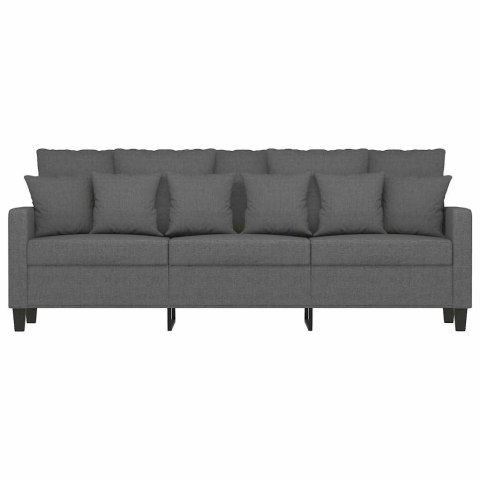 VidaXL Sofa 3-osobowa, ciemnoszara, 180 cm, tapicerowana tkaniną