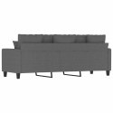 VidaXL Sofa 3-osobowa, ciemnoszara, 180 cm, tapicerowana tkaniną