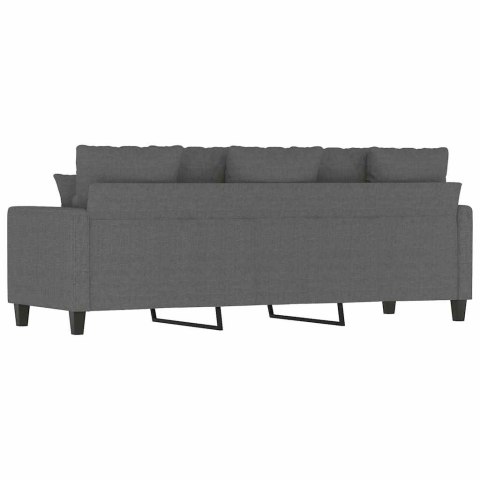 VidaXL Sofa 3-osobowa, ciemnoszara, 180 cm, tapicerowana tkaniną