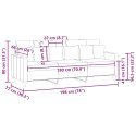 VidaXL Sofa 3-osobowa, ciemnoszara, 180 cm, tapicerowana tkaniną