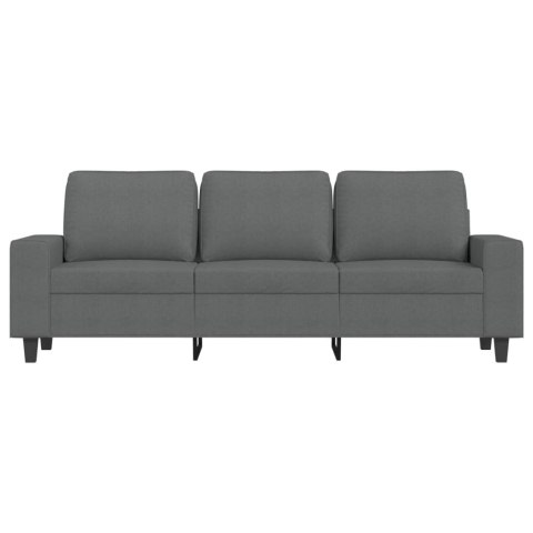 VidaXL Sofa 3-osobowa, ciemnoszara, 180 cm, tapicerowana tkaniną