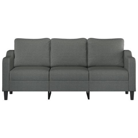 VidaXL Sofa 3-osobowa, ciemnoszara, 180 cm, tapicerowana tkaniną