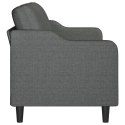 VidaXL Sofa 3-osobowa, ciemnoszara, 180 cm, tapicerowana tkaniną